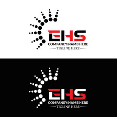 EHS logo. E H S design. WhitE H SHS letter. EHS, E H S letter logo SET design. Initial letter EHS linked circle uppercase monogram logo. E H S letter logo SET vector design. EHS letter logo design	
