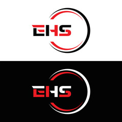 EHS logo. E H S design. WhitE H SHS letter. EHS, E H S letter logo SET design. Initial letter EHS linked circle uppercase monogram logo. E H S letter logo SET vector design. EHS letter logo design	

