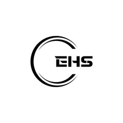 EHS logo. E H S design. WhitE H SHS letter. EHS, E H S letter logo SET design. Initial letter EHS linked circle uppercase monogram logo. E H S letter logo SET vector design. EHS letter logo design	
