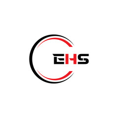 EHS logo. E H S design. WhitE H SHS letter. EHS, E H S letter logo SET design. Initial letter EHS linked circle uppercase monogram logo. E H S letter logo SET vector design. EHS letter logo design	

