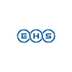 EHS logo. E H S design. WhitE H SHS letter. EHS, E H S letter logo SET design. Initial letter EHS linked circle uppercase monogram logo. E H S letter logo SET vector design. EHS letter logo design	
