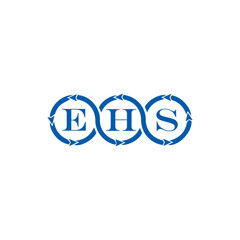 EHS logo. E H S design. WhitE H SHS letter. EHS, E H S letter logo SET design. Initial letter EHS linked circle uppercase monogram logo. E H S letter logo SET vector design. EHS letter logo design	

