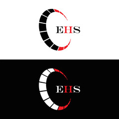 EHS logo. E H S design. WhitE H SHS letter. EHS, E H S letter logo SET design. Initial letter EHS linked circle uppercase monogram logo. E H S letter logo SET vector design. EHS letter logo design	
