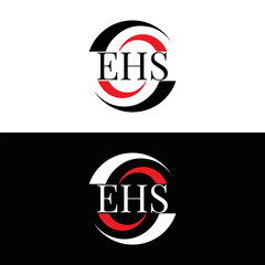 EHS logo. E H S design. WhitE H SHS letter. EHS, E H S letter logo SET design. Initial letter EHS linked circle uppercase monogram logo. E H S letter logo SET vector design. EHS letter logo design	
