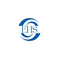EHS logo. E H S design. WhitE H SHS letter. EHS, E H S letter logo SET design. Initial letter EHS linked circle uppercase monogram logo. E H S letter logo SET vector design. EHS letter logo design	
