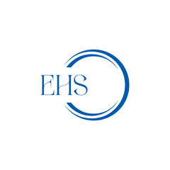 EHS logo. E H S design. WhitE H SHS letter. EHS, E H S letter logo SET design. Initial letter EHS linked circle uppercase monogram logo. E H S letter logo SET vector design. EHS letter logo design	

