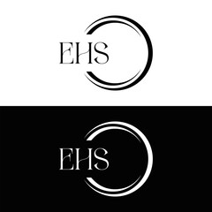 EHS logo. E H S design. WhitE H SHS letter. EHS, E H S letter logo SET design. Initial letter EHS linked circle uppercase monogram logo. E H S letter logo SET vector design. EHS letter logo design	
