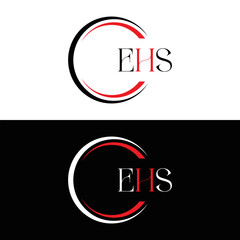 EHS logo. E H S design. WhitE H SHS letter. EHS, E H S letter logo SET design. Initial letter EHS linked circle uppercase monogram logo. E H S letter logo SET vector design. EHS letter logo design	
