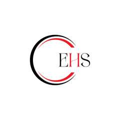 EHS logo. E H S design. WhitE H SHS letter. EHS, E H S letter logo SET design. Initial letter EHS linked circle uppercase monogram logo. E H S letter logo SET vector design. EHS letter logo design	
