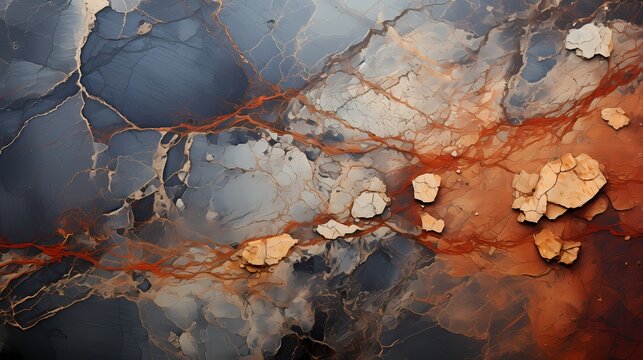 Intricate marble texture featuring a mix of warm and cool tones