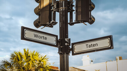 Signposts the direct way to Actions versus Words