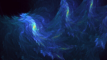 3D manual rendering abstract fractal light background