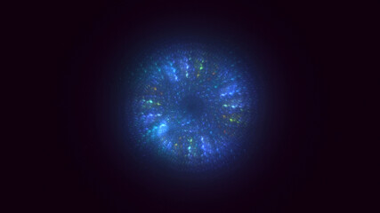 3D manual rendering abstract round light background