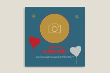 Birthday social media post , Birthday banner design