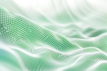 white green pastel background, digital waves colored dots