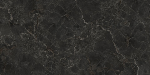 Elegant black marble surface with a network of shimmering grey veins throughout