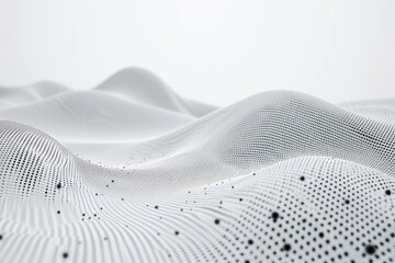 white black pastel background, digital waves colored dots