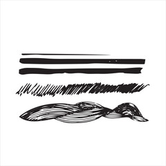 black and white fish brush