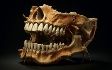 Animal Skull With Missing Teeth - obrazy, fototapety, plakaty