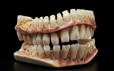 Fototapeta na wymiar Model of Human Mouth With Missing Teeth