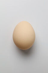 Chicken egg on a white background