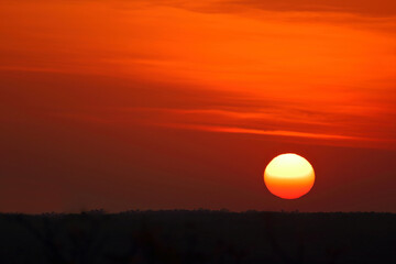 Sonnenuntergang - Krüger Park - Südafrika / Sundown - Kruger Park - South Africa /