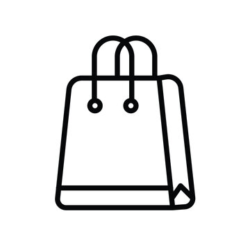 shopping icon with white background vector stock illustration