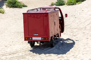 Truck on the sand in the desert