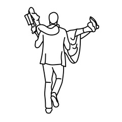 Un couple de futurs mariés