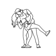 Dip Kiss de deux amoureux