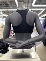Black women's T-shirt on a mannequin in the marke