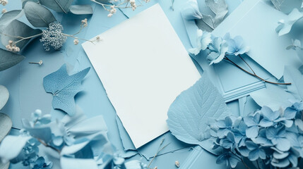 blue color  collage of mood board