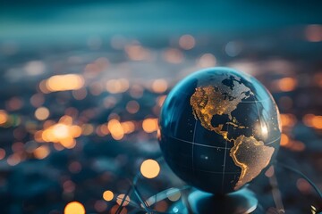 Explore the interconnected world of global economy and international trade, where nations engage in commerce and economic cooperation. - obrazy, fototapety, plakaty