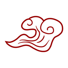 Cloud vector design element