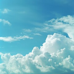 Naklejka na ściany i meble Beautiful Clouds Flutter in Blue Sky