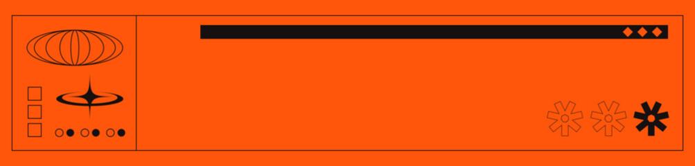 Orange Brutalist Sticker