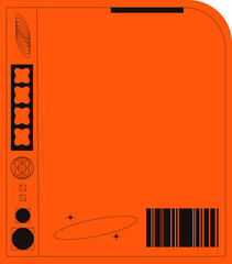 Orange Brutalist Sticker