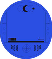 Blue Brutalist Sticker