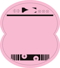 Pink Brutalist Sticker
