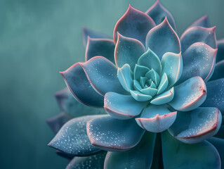 allpaper of minimalistic macro of a part of a succulents with background, Generative AI 