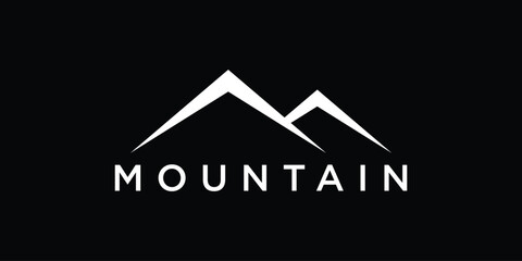 Mountain logo design template vector - obrazy, fototapety, plakaty