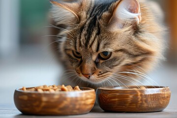 Adorable Cat Curiously Watching Food professional photography