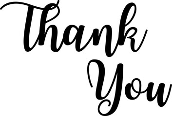 Thank you handwritten lettering, typography, calligraphy