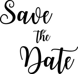Save the date handwritten lettering, typography, calligraphy