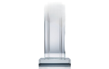 Minimalistic Acrylic Trophy On Transparent Background