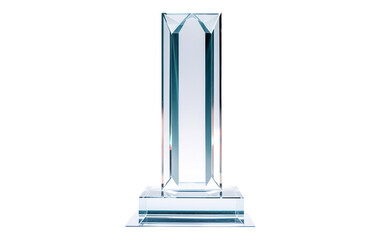 A Study in Acrylic Trophy Minimalism On Transparent Background