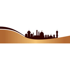 Golden Mosque Islamic Footer