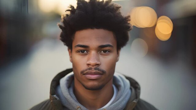 A charismatic young man with an afro hairstyle and an intense gaze. His primary focus lies in awareness campaigns against mass incarceration, addressing racial justice issues, and exploring