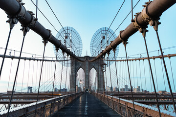 bridge spanning the East River between the boroughs of Manhattan and Brooklyn. brooklyn brisge of...