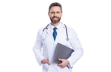 consulting patient online. having online emedicine appointment. ehealth medical service. doctor work in clinic office. video call with doctor. Online man doctor appointment, ehealth - obrazy, fototapety, plakaty